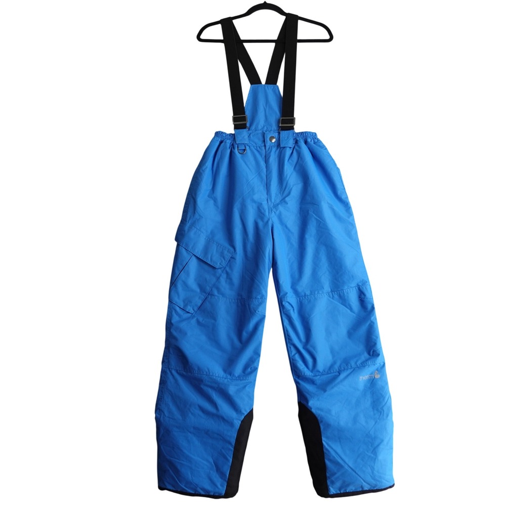 Therm Kids Snowrider Convertible Ski Overalls Pants 14 Blue Waterproof Snow Bibs
